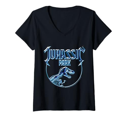 Damen Jurassic Park Logo Jurassic Parc Fanartikel T-Shirt mit V-Ausschnitt Damen Jurassic Park Logo Jurassic Parc Fanartikel T-Shirt mit V-Ausschnitt von Jurassic Parc 2025