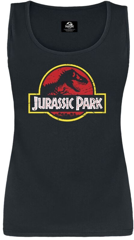 Jurassic Park Classic Logo Tank-Top schwarz in XL von Jurassic Park