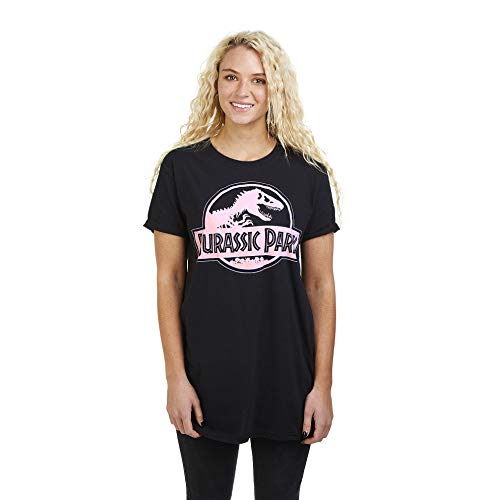 Jurassic Park Damen Logo T-Shirt, Schwarz (Black Blk), 42 (Herstellergröße: X-Large) von Jurassic Park