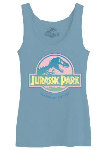 Jurassic Park Damen Wojupamtk010 Tanktop, blau, Large von Jurassic Park