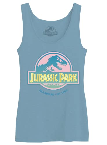 Jurassic Park Damen Wojupamtk010 Tanktop, blau, M von Jurassic Park