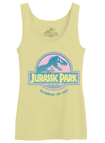 Jurassic Park Damen Wojupamtk010 Tanktop, gelb, Large Jurassic Park Damen Wojupamtk010 Tanktop, gelb, Large von Jurassic Park
