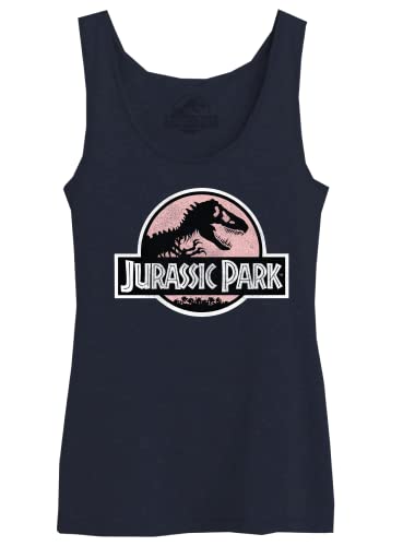 Jurassic Park Damen Wojupamtk011 Tanktop, Marineblau, M von Jurassic Park