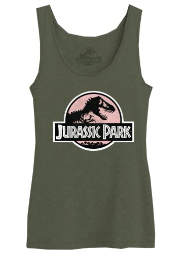 Jurassic Park Damen Wojupamtk011 Tanktop, kaki, M von Jurassic Park