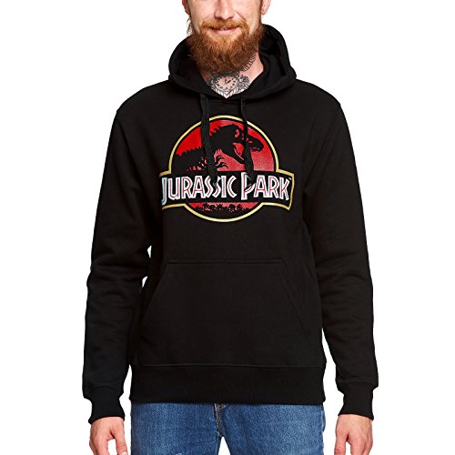 Jurassic Park Herren Mejupamsw004 Kapuzenpullover, Schwarz, S von cotton division