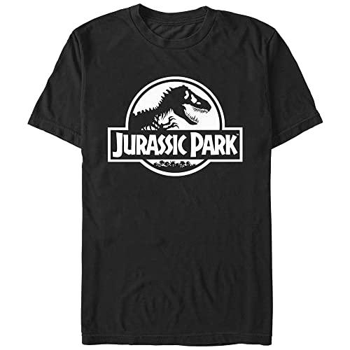 Jurassic Park Herren T-Shirt mit schwarzem Logo, schwarz, 5X-Groß von Jurassic Park