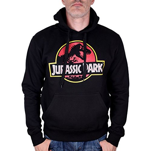 Jurassic Park Herren Mejupamsw004 Kapuzenpullover, Schwarz, M von cotton division