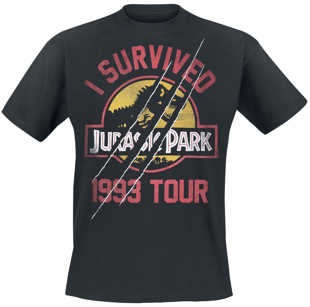 Jurassic Park I Survived 1993 Tour T-Shirt schwarz in L von Jurassic Park