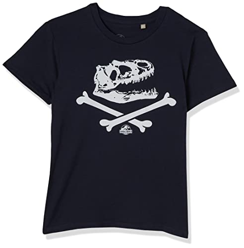 Jurassic Park Jungen Bojupamts040 T-Shirt, Marineblau, 8 Jahre von Jurassic Park