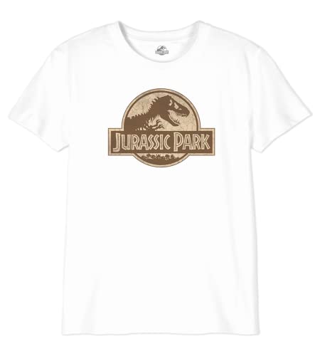 Jurassic Park Jungen Bojupamts041 T-Shirt, weiß, 10 Jahre von Jurassic Park