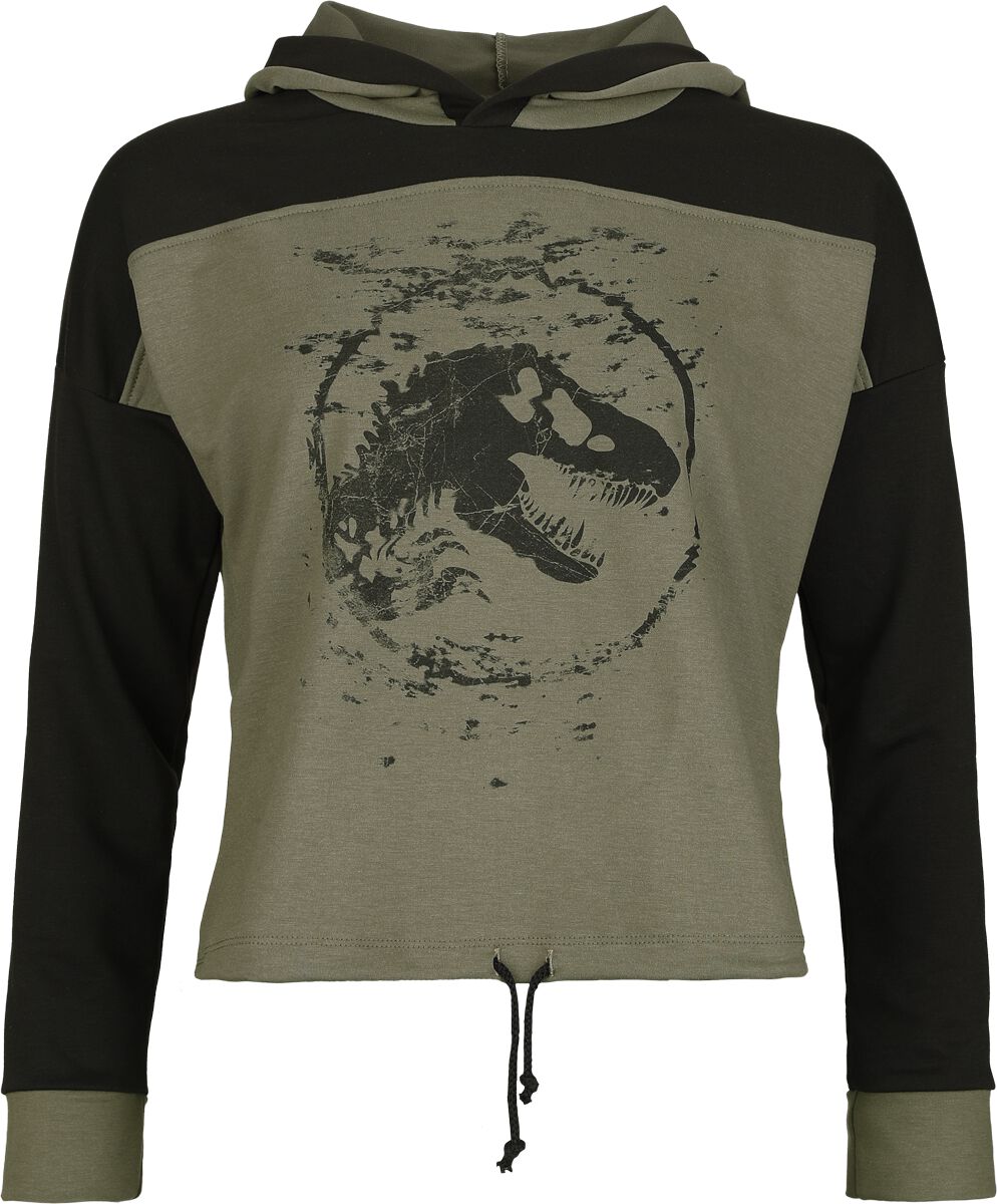 Jurassic Park Kapuzenpullover - Jurassic World - Reflections - S bis XXL - für Damen - Größe S - grün/schwarz  - EMP exklusives Merchandise! von Jurassic Park