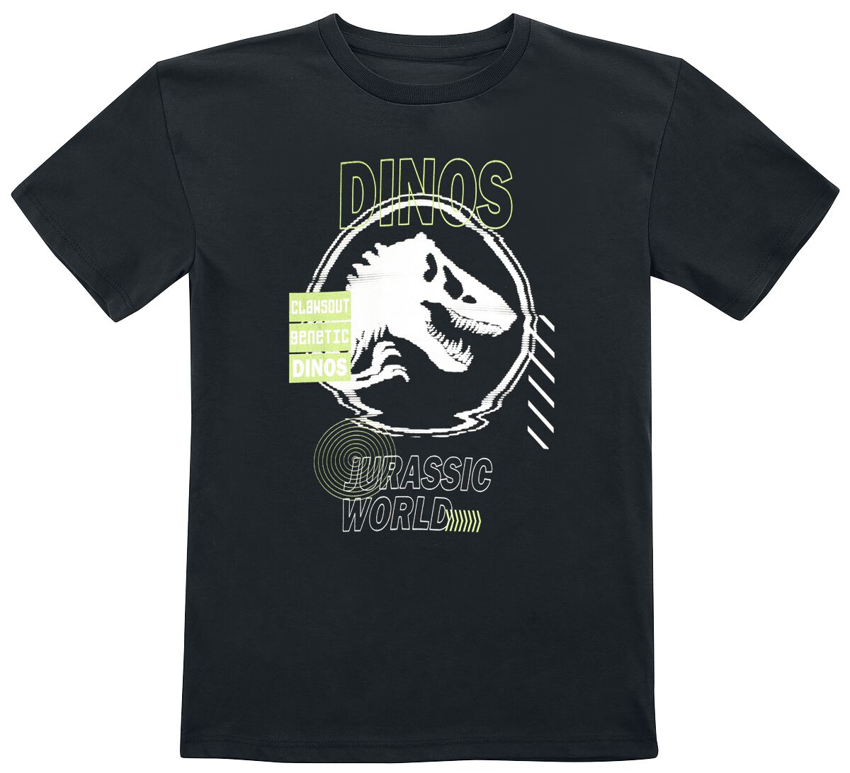 Jurassic Park Kids - Jurassic World - Dinos T-Shirt schwarz in 128 von Jurassic Park