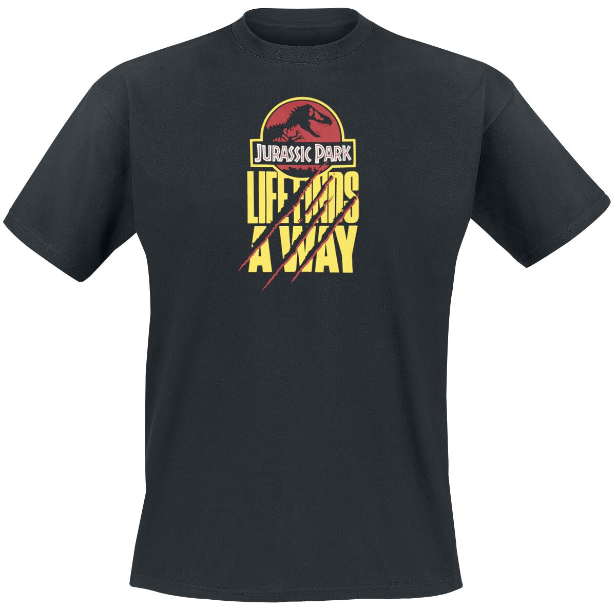 Jurassic Park Life Finds A Way T-Shirt schwarz in L von Jurassic Park