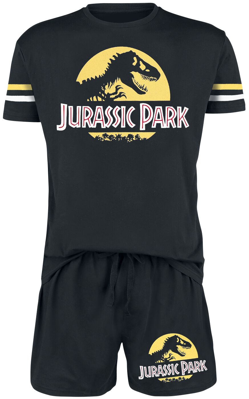 Jurassic Park Logo Schlafanzug schwarz in 3XL von Jurassic Park