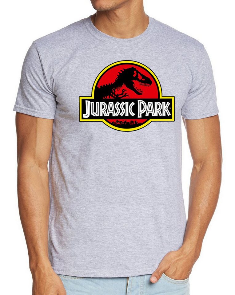 Jurassic Park Print-Shirt Jurassic Park T-Shirt grau, schwarz, Ranger, Classic Logo Herren S-XXL von Jurassic Park