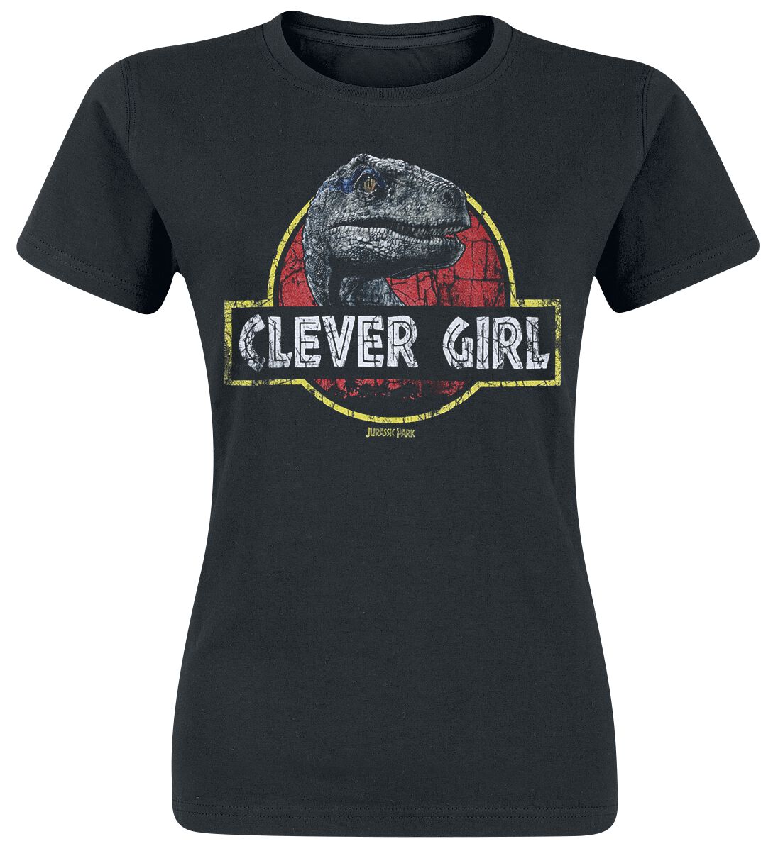 Jurassic Park T-Shirt - Clever Girl - S bis XL - für Damen - Größe M - schwarz  - Lizenzierter Fanartikel von Jurassic Park