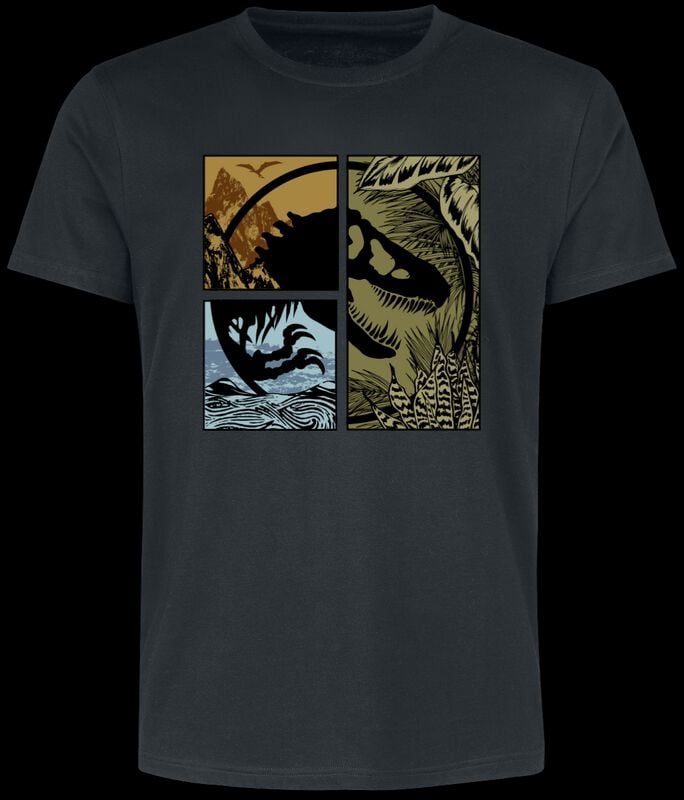 Jurassic Park T-Shirt - Jurassic World - District Logo - S bis 3XL - für Männer - Größe XXL - schwarz  - EMP exklusives Merchandise! von Jurassic Park