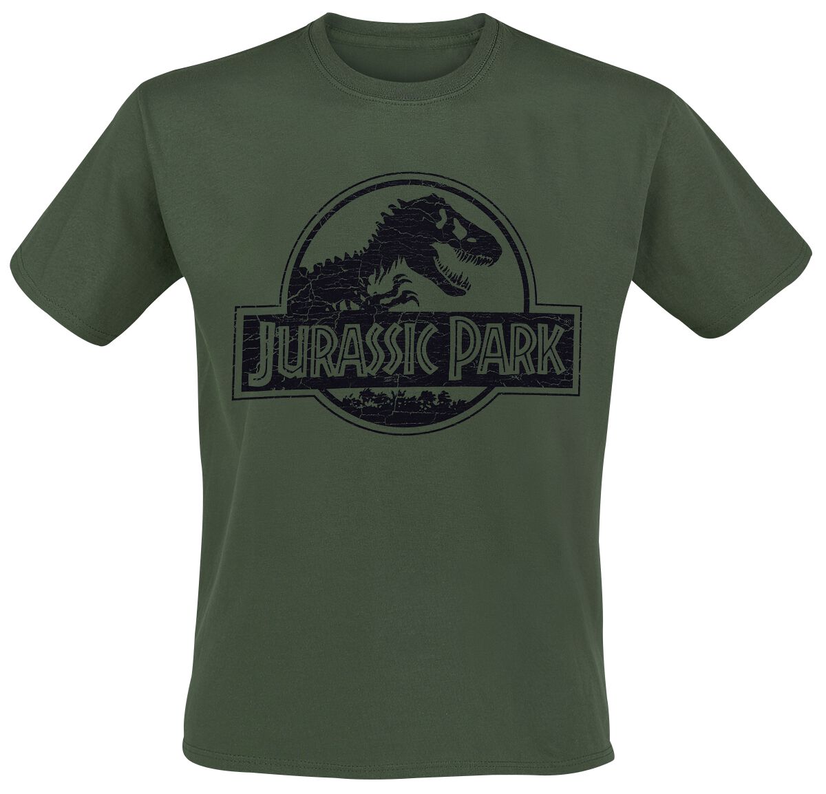 Jurassic Park T-Shirt - Logo - S bis XXL - für Männer - Größe S - grün  - Lizenzierter Fanartikel von Jurassic Park
