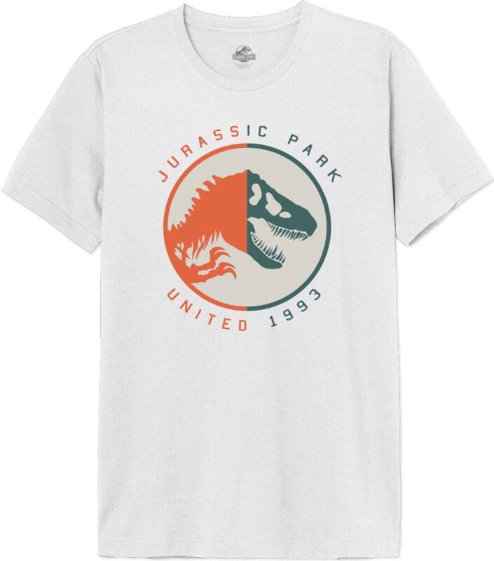 Jurassic Park T-Shirt - United 1993 - S bis XXL - für Männer - Größe XXL - weiß  - Lizenzierter Fanartikel von Jurassic Park