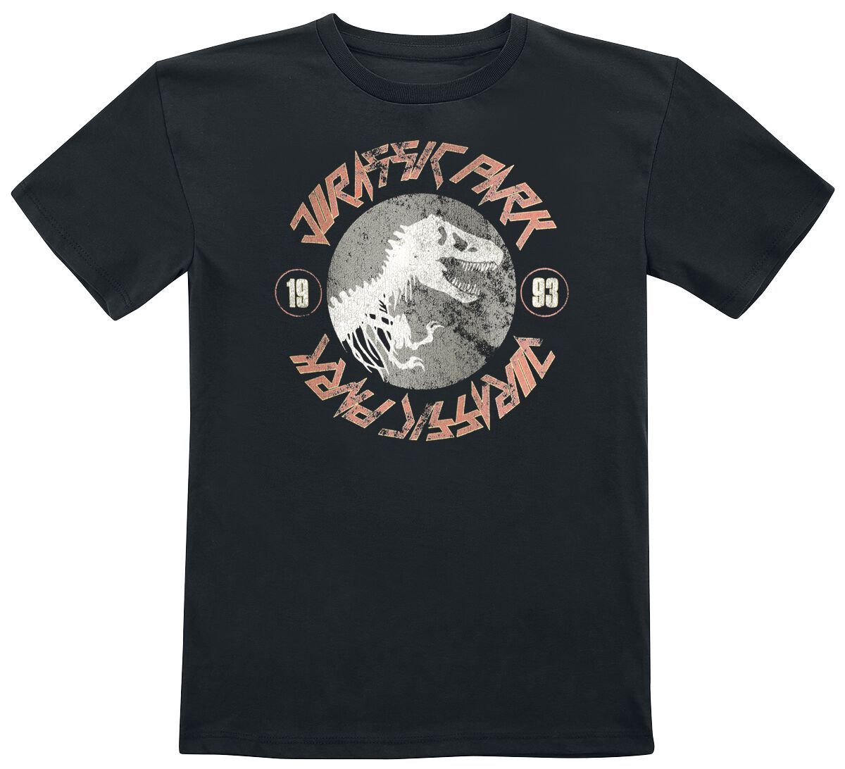 Jurassic Park T-Shirt für Kinder - Kids - 1993 - für Mädchen & Jungen - schwarz  - Lizenzierter Fanartikel von Jurassic Park