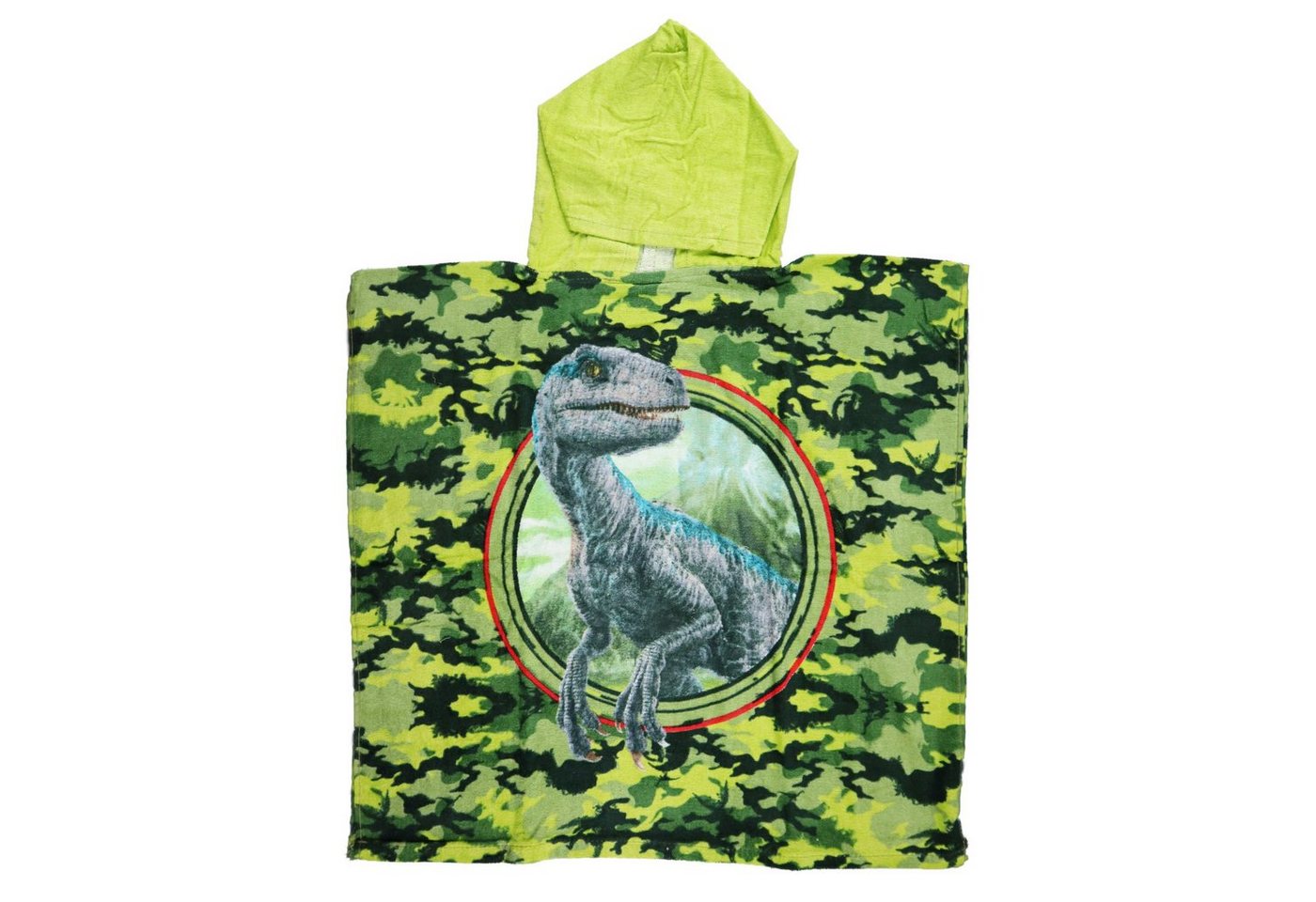 Jurassic World Badeponcho Jurassic World Velociraptor Blue Kinder Poncho, Baumwolle, Kapuze, 100% Baumwolle von Jurassic World