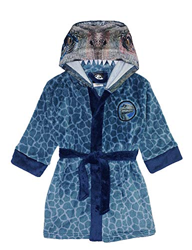 Jurassic World Dinosaur Boys Blue Raptor Fleece Robe (6/7, Blue) von Jurassic World