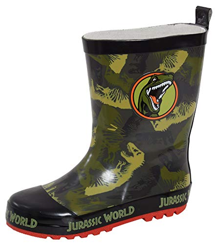 Jurassic World Rubber Gummistiefel für Jungen Ultimative Kinder-Dinosaurier-Gummistiefel Mädchen Camo Dino Bones Regenschuhe von Jurassic World