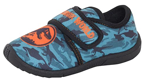 Jurassic World Hausschuhe für Jungen Kinder Dinosaurier Slip On Pantoletten Indoor Haus Dino Schuhe, multi, 24 EU von Jurassic World