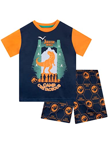 Jurassic World Schlafanzug | Pyjama Jungen Kurz | Schlafanzüge für Jungen Blau 122 von Jurassic World