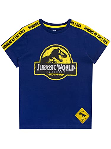 Jurassic World Jungen T-Shirt Dinosaurier Blau 128 von Jurassic World