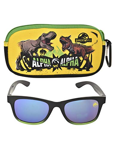 Jurassic World Kinder-Sonnenbrille mit Brillenetui, Schutzbrille für Kleinkinder., Gelb (Jurassic), Medium von Jurassic World