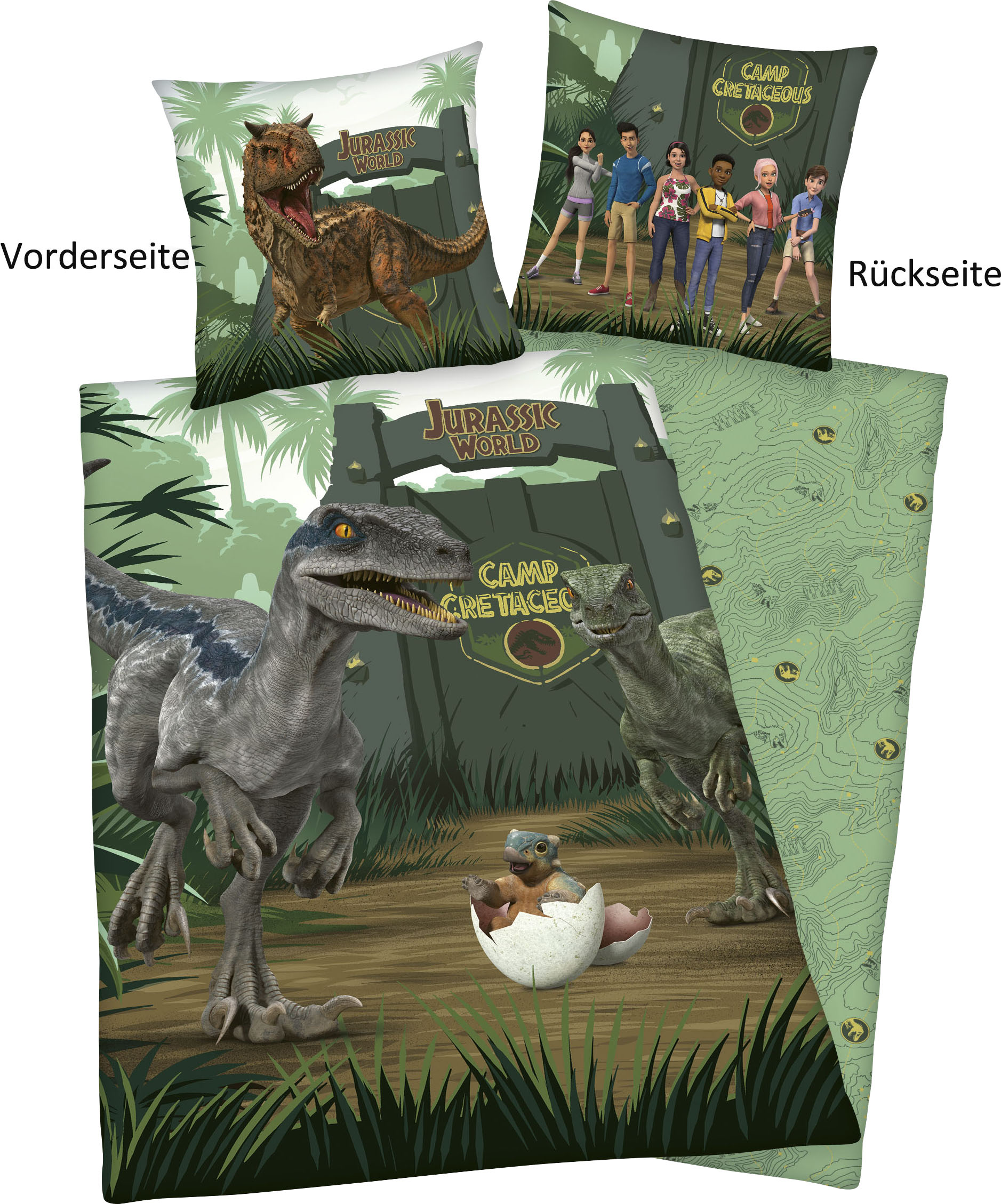 Jurassic World Kinderbettwäsche "Jurassic World Camp Cretaceous", (2 tlg.) von Jurassic World