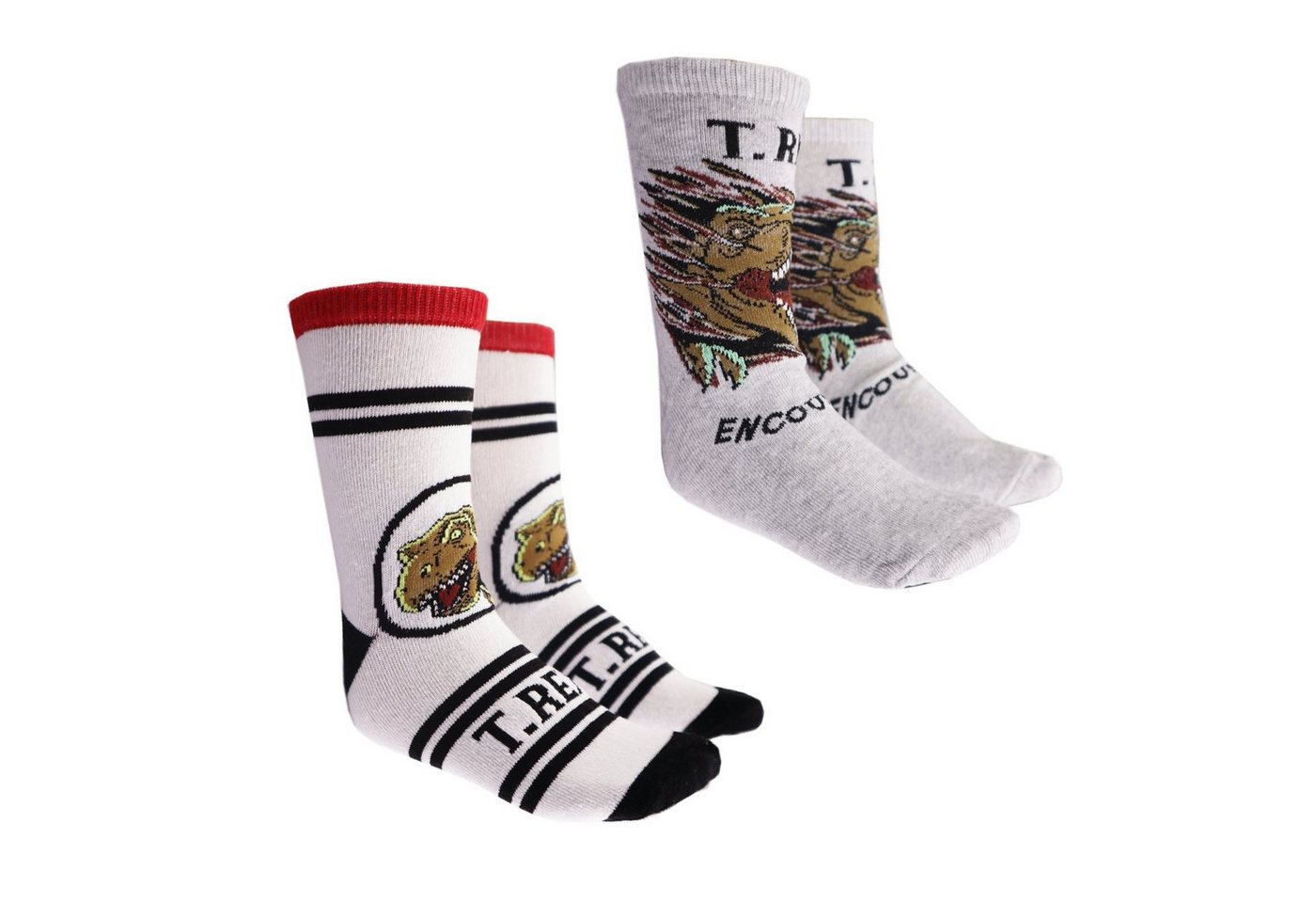 Jurassic World Langsocken Jurassic World T-Rex Jungen lange Socken im 2-er Pack Gr. 27 bis 38 von Jurassic World