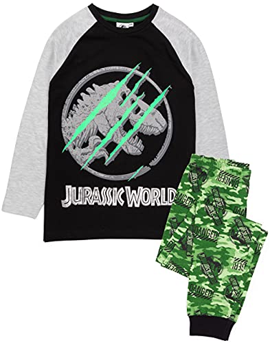 Jurassic World Pyjamas Jungen Kinder Camo T-Shirt Shorts oder Hosenoptionen 10-11 Jahre von Jurassic World