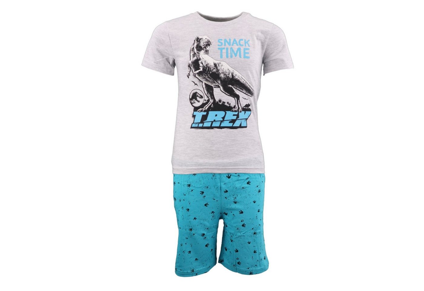 Jurassic World Schlafanzug Jurassic World T-Rex Dino Kinder Pyjama Gr. 98 bis 128 von Jurassic World