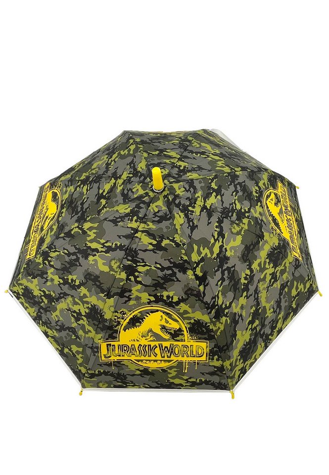 Jurassic World Stockregenschirm Kinder Automatik-Regenschirm Camouflage, windfest von Jurassic World