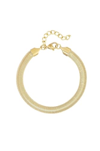 Jurawel Armband mit Struktur - Edelstahl Armband für Damen Mädchen, mit/ohne Zirkonia, Silber Gold, allergenfrei & hautverträglich von Jurawel