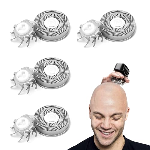 Scherkopf Ersatzklingen Für Skull Shaver Pitbull Elektrorasierer Für Glatzen Rasierer Herren(4 Stück) von JurciCat