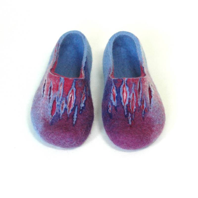 Filz Frauen Hausschuhe, Helle Wolle Indoor Schuhe, Boho Neues Zuhause Geschenke, Mutter Tochter Geschenk von JurgaFeltLife