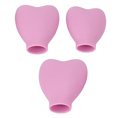 Herzförmige Pinsel-Abdeckung, Make-up-Pinsel-Abdeckung, 3 Stück, für Frauen und Mädchen für Zuhause und Reisen (Rosa) von Juroupi