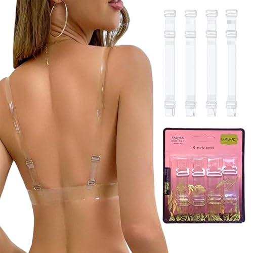 Jurqqer Durchsichtige BH-Träger – 2 Paar transparente BH Träger | Hautfreundliche Unsichtbare Bügelträger, Abnehmbar & Verstellbar für Trägerlose BHS | 12mm & 15mm Non-Slip Jurqqer Durchsichtige BH-Träger – 2 Paar transparente BH Träger | Hautfreundliche Unsichtbare Bügelträger, Abnehmbar & Verstellbar für Trägerlose BHS | 12mm & 15mm Non-Slip von Jurqqer