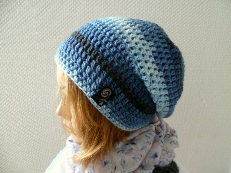 Jahresbeanie, Beanie Herbst/Winter, "Hanna" Beanie Damen, Farbverlauf, Bunte Beanie, Mütze Damen von JusaJo