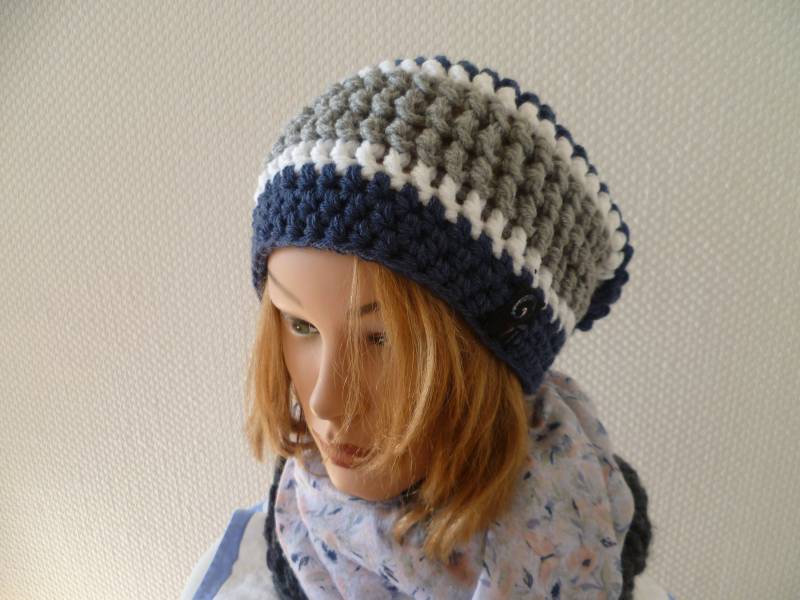 Winter Beanie Damen, Warme Beanie, Damenmütze, Long Mütze von JusaJo