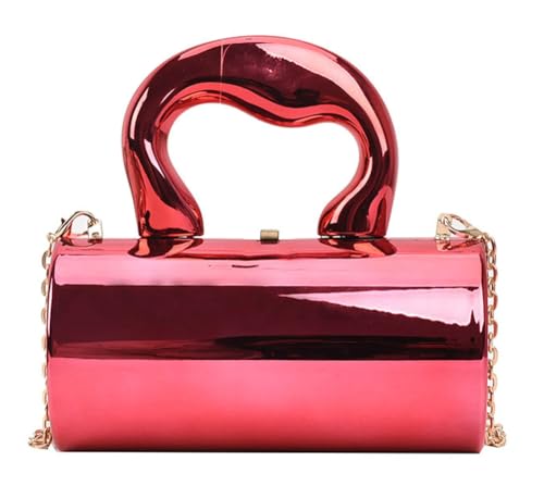 Clutch-Tragetasche aus Acryl für Damen – silberfarbene Umhängetasche, Hobo-Umhängetasche, Y2k-Stil Geldbörse 2025, Rosa, Einheitsgröße von Jusavie