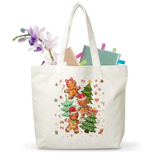 JUSITAKEET Weihnachtstaschen, wiederverwendbare Weihnachtsgeschenktasche für Damen und Herren, Lebkuchen-Leinen-Tragetaschen für den Winterurlaub, Lebensmitteleinkaufstaschen, 12 Stück JUSITAKEET Weihnachtstaschen, wiederverwendbare Weihnachtsgeschenktasche für Damen und Herren, Lebkuchen-Leinen-Tragetaschen für den Winterurlaub, Lebensmitteleinkaufstaschen, 12 Stück von Jusitakeet
