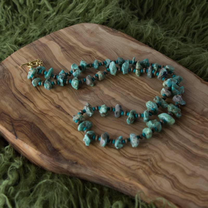 Grün Türkis Dyed Howlite Halskette, Chip Grüne Boho Perlen Schmuck, Perlenkette, Womens Halskette Grün Türkis Dyed Howlite Halskette, Chip Grüne Boho Perlen Schmuck, Perlenkette, Womens Halskette von JuskoJewelry