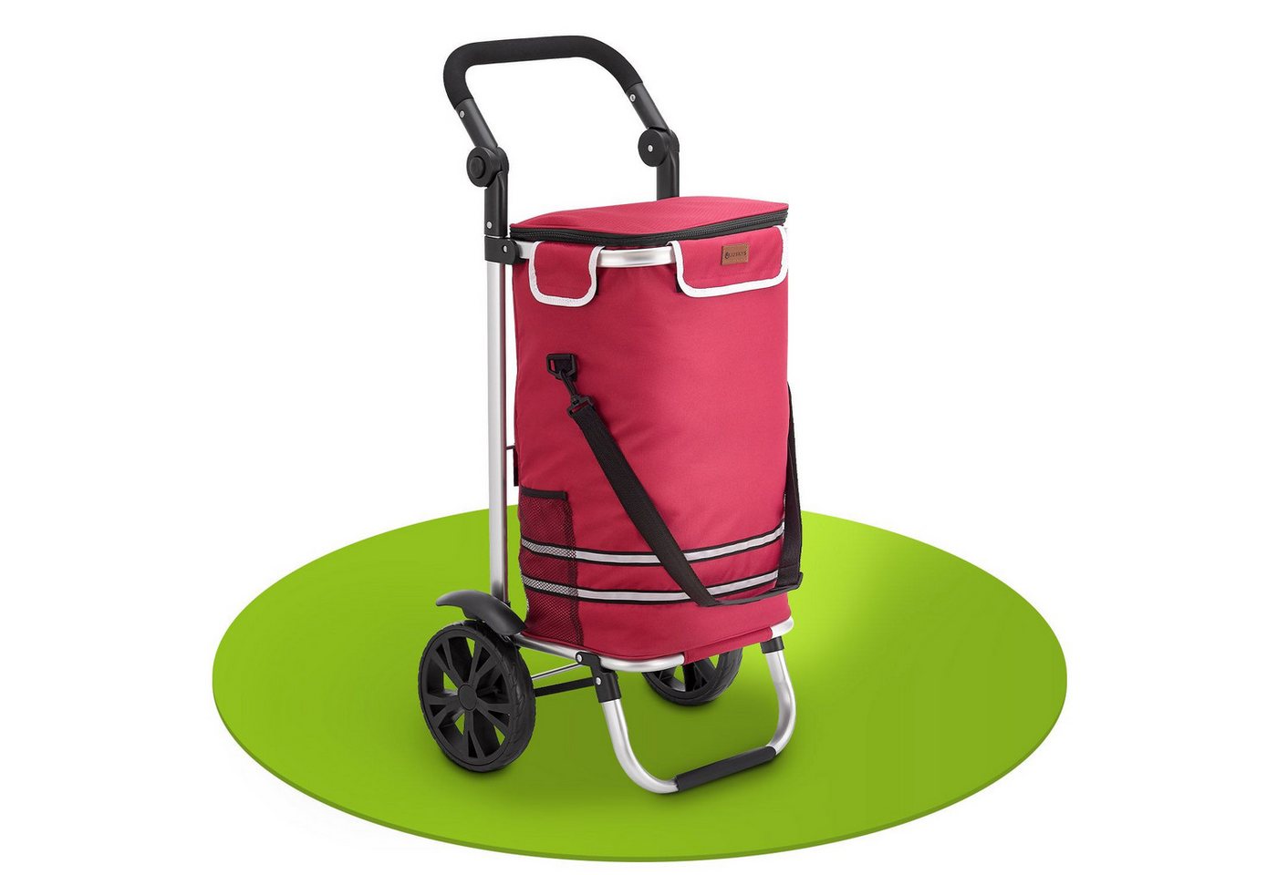 Juskys Einkaufstrolley, 56 l, 3in1 für Shopping, mit 2 Rollen, 56 L Tasche, klappbar & modern von Juskys