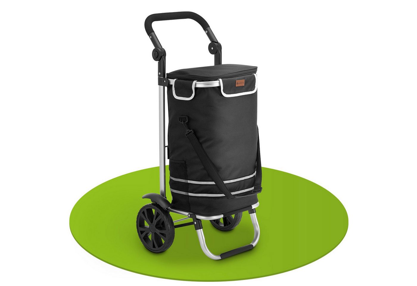 Juskys Einkaufstrolley 3in1, 56 l, mit 2 Rollen und Kühlfach, klappbar und modern, auch als Sackkarre von Juskys