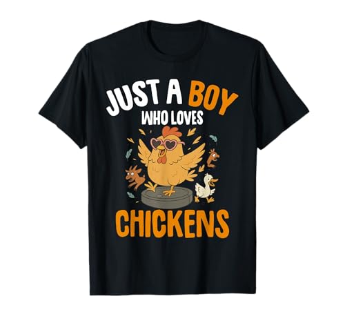 Kids Just A Boy Who Loves Hühnchen für Kinder für Kleinkinder für Jungen T-Shirt von Just A Boy Who Loves Chickens