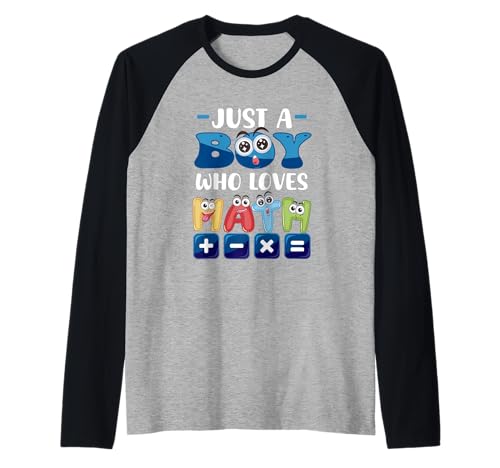 Just A Boy Who Loves Mathematik Cartoon-Stil lustige Zahlen Raglan Just A Boy Who Loves Mathematik Cartoon-Stil lustige Zahlen Raglan von Just A Boy Who Loves Math Cartoon Numbers